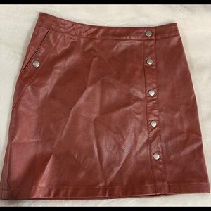 Urban Outfitters faux leather mini skirt